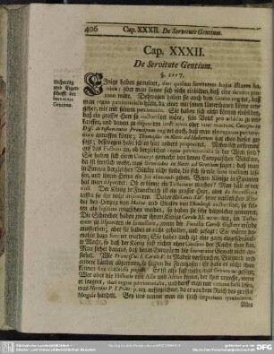 Cap. XXXII. De Servitute Gentium