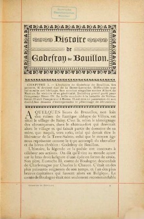 Godefroy de Bouillon et la première Croisade : [Gottfried v. Bouillon]