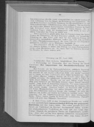 Sitzung am 13. Juni 1893.