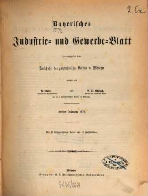 Bayerisches Industrie- und Gewerbeblatt. 2, 2. 1870