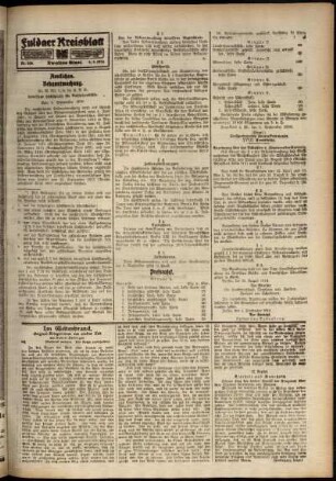 Zweite Ausgabe vom Samstag, den 09. September 1916.