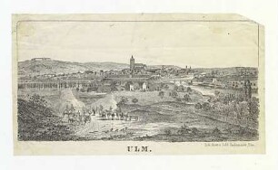 Ulm von Südwesten. Um 1860