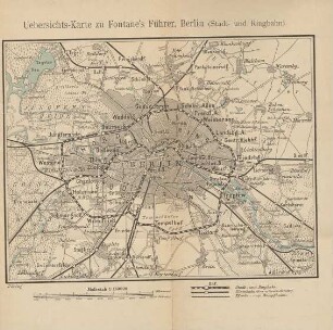 Uebersichts-Karte zu Fontane's Führer, Berlin (Stadt- und Ringbahn)