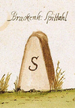 Brackenheim HN, Spital (Stromberger Forst, Marksteinzeichen I)