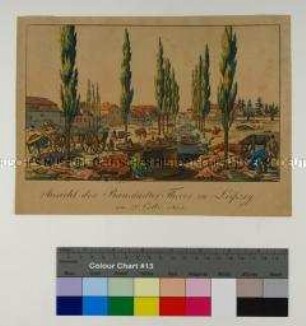Ansicht des Ranstädter Tores zu Leipzig am 20. Oktober 1813