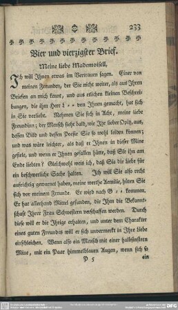 Vier und vierzigster Brief