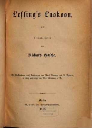 Lessing's Laokoon