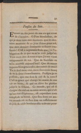 Pensées du Soir.