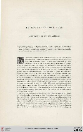 3. Pér. 4.1890: Le mouvement des arts en Allemagne et en Angleterre