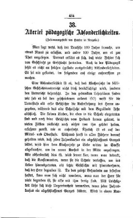 Allerlei pädagogische Absonderlichkeiten
