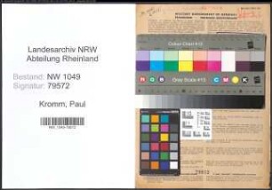 Entnazifizierung Paul Kromm , geb. 13.09.1911 (Angestellter)