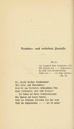 Verkehrs- und verkehrte Proteste