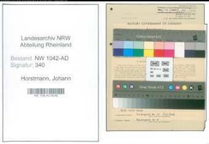 Entnazifizierung Johann Horstmann , geb. 02.03.1894 (Landwirt)