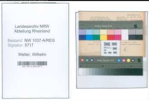 Entnazifizierung Wilhelm Welter , geb. 28.01.1873 (Vermessungsinspektor)