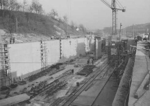 Baustelle Doppelschleuse Marbach/Neckar
