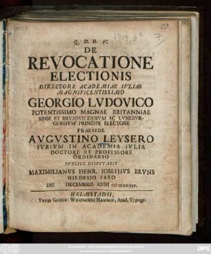 De Revocatione Electionis