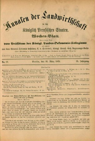 No. 10. Berlin, den 10. März 1869. IX. Jahrgang.