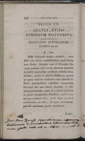 Sectio XII. Seculi XVIImi Dimidium Posterius