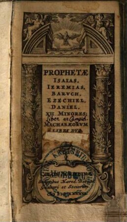 Biblia Sacra vulgatae editionis : Sixti V. Pont. M. jußu recognita et Clementis VIII. auctoritate edita. 1