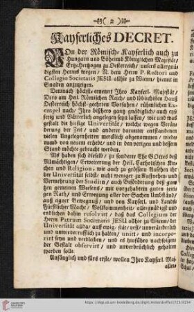 Kaiserliches Decret