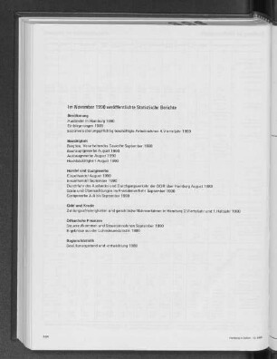 Im November 1990 veröffentlichte Statistische Berichte