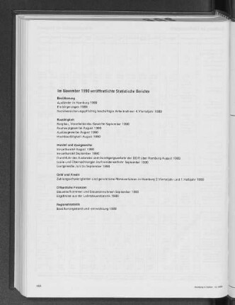 Im November 1990 veröffentlichte Statistische Berichte