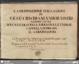 La Deposizione dalla croce di Gesù Cristo salvatore nostro - N.I.10293 : KamH 8