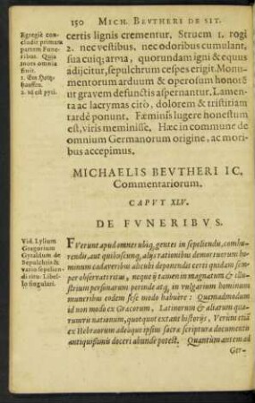 Caput XLV. De Funeribus.