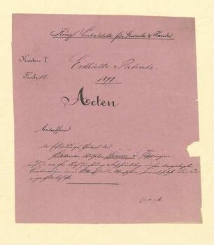 Patent des Fabrikanten Wilhelm Speiser in Göppingen auf die von ihm durch Zeichnung und Beschreibung näher dargelegte Kombination einer Futterschneid-Maschine