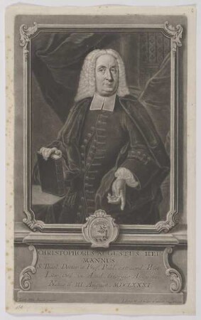 Bildnis des Christophorus Augustus Heumannus