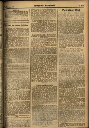Dritte Ausgabe vom Freitag, den 26. Juni 1936.
