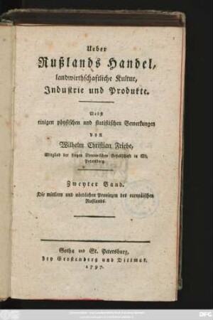 Bd. 2: Die mittleren und nördlichen Provinzen des europäischen Rußlands