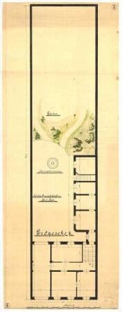 Erdgeschossgrundriss mit Garten und Hofraum, Königsallee 38