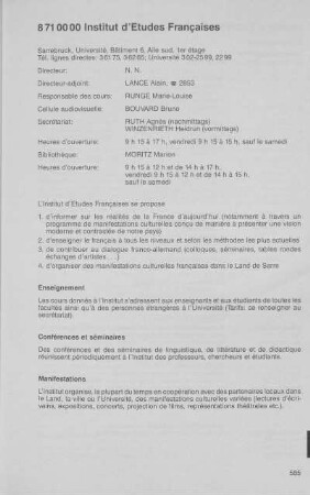 Institut d'Etudes Françaises