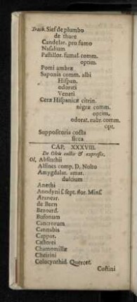 Cap. XXXVIII. De Oleis coctis & expressis.