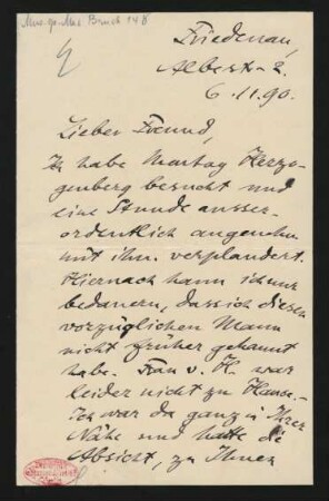 Brief an Philipp Spitta : 06.11.1890