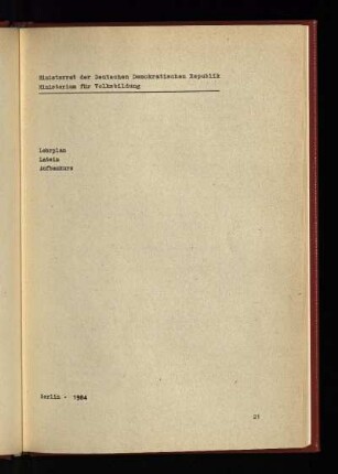 Lehrplan Latein Aufbaukurs