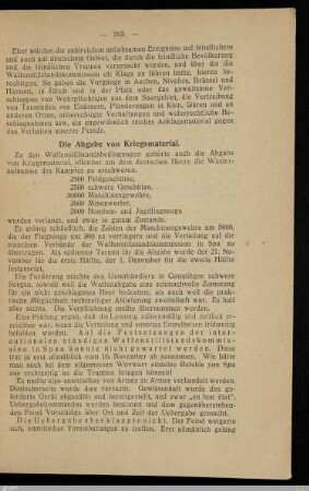 Die Abgabe von Kriegsmaterial