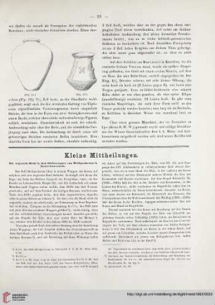 Kleine Mittheilungen