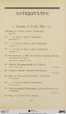 Antiquitäten (Nr. 450a-824)