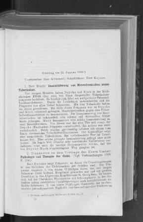 Sitzung am 12. Januar 1909.