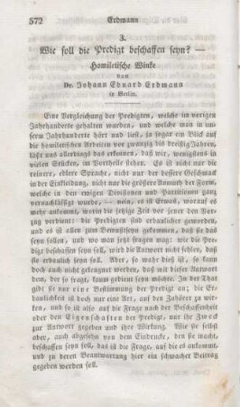 572-596 Wie soll die Predigt beschaffen sein? : homiletische Winke