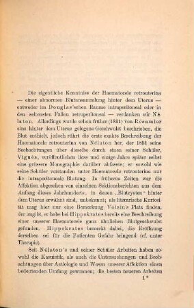 Zur Pathologie und Therapie der Haematocele retrouterina : Inaug.-Diss.