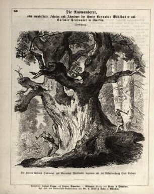 "Die Auswanderer, oder wunderbare Fahrten und Abenteuer der Herren Barnabas Wühlhuber und Casimir Heulmaier in Amerika"