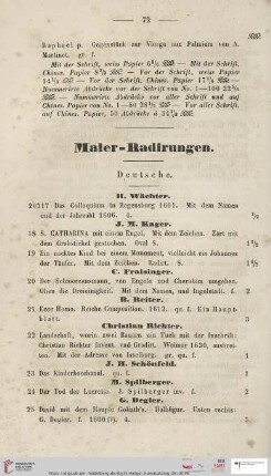 Maler-Radirungen (Nr. 17 - 31)