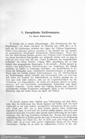 Europäische Entfernungen