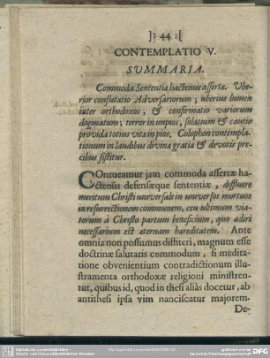 Contemplatio V.