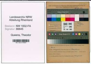 Entnazifizierung Theodor Queens, geb. 12.06.1910 (Kaufmann)