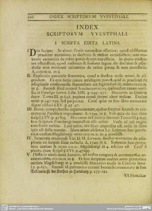 Index Scriptorum Westphali