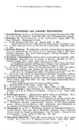 Griechische und römische Schriftsteller